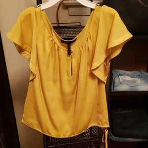 BCBG golden silk blouse